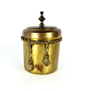 Vintage Mottahedeh Brass Tobacco/Tea Container lidded Marked Stash Canister